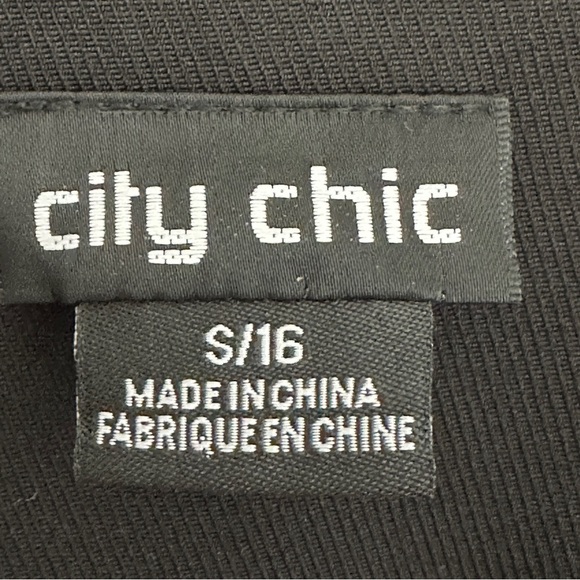 City Chic Size Small/16 Black Longline Blazer Boss Classy Preppy Boardroom - Picture 3 of 9